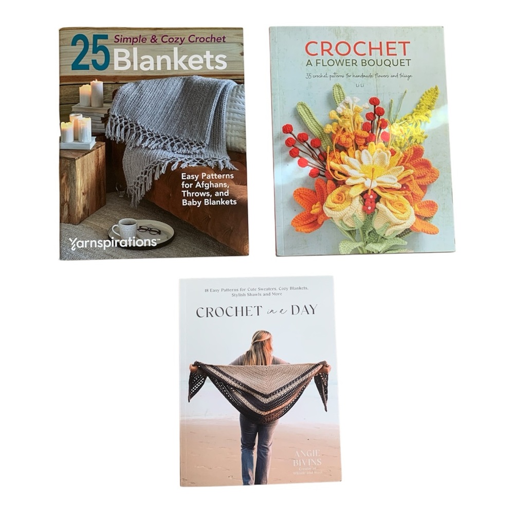 3 Crochet Pattern Books NEW